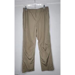 Field & Stream Pants Mens Medium Khaki Ripstop Hiking Quick-Dry Elastic Waist